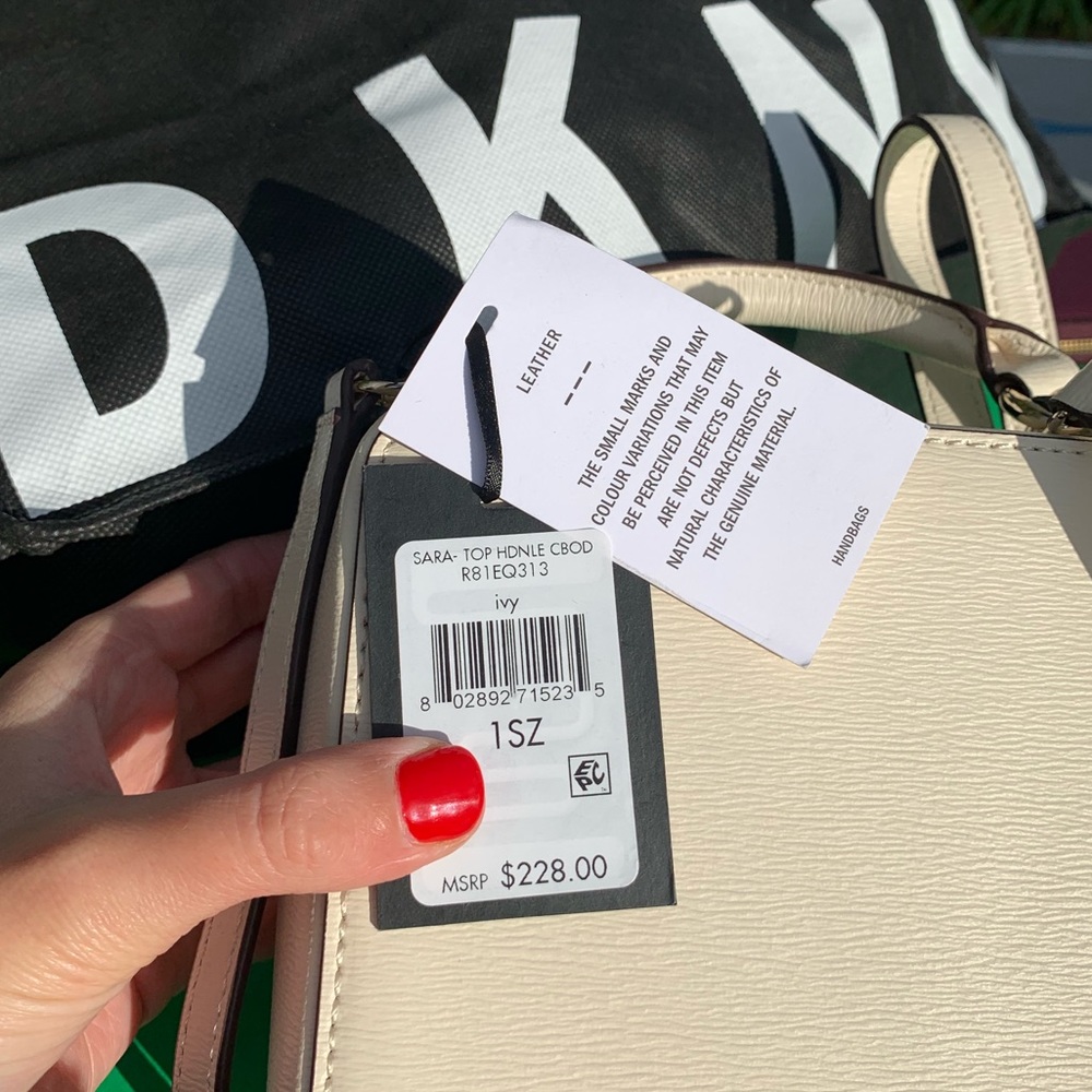 DKNY Sara Sutton Floral Appliqué Leather Crossbody - Picture 8 of 8